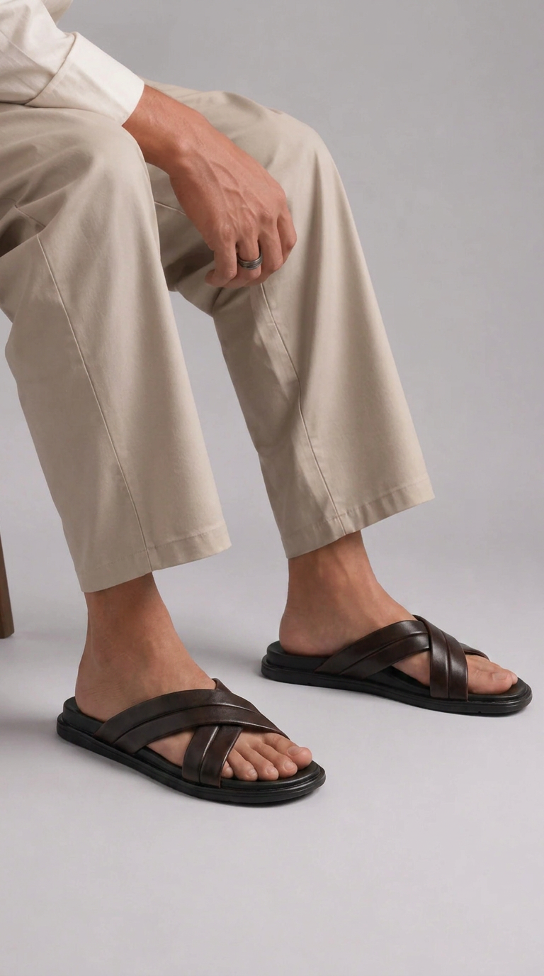 Unifold Crossland Leather Chappal