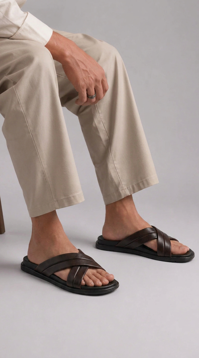 Unifold Crossland Leather Chappal
